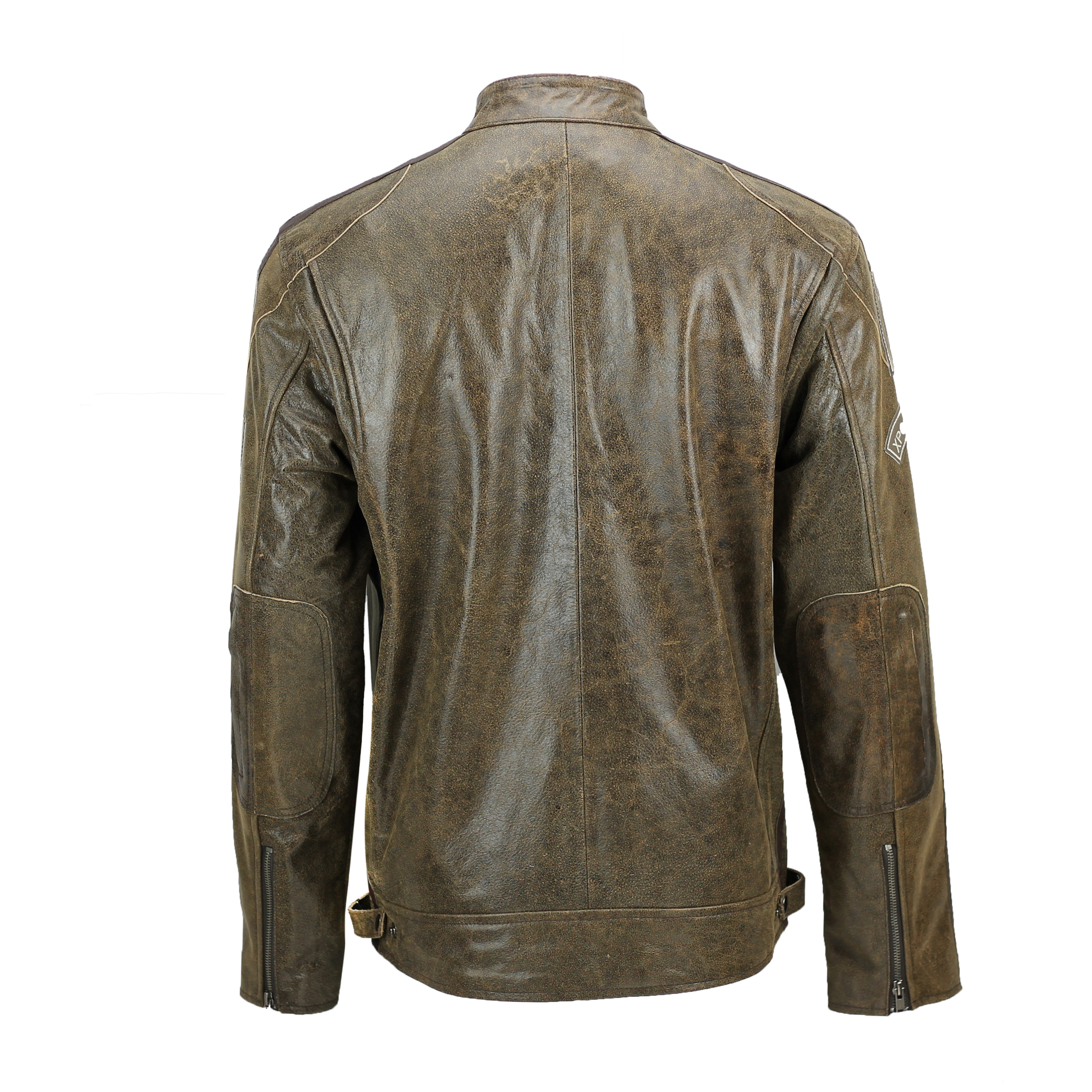 Mens Real Soft Leather Fitted Racing Biker Jacket Vintage Urban Retro Look Ebay 4690